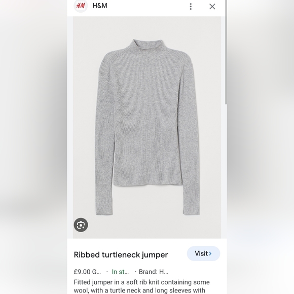 H&M grey turtleneck XS - Picture 5 of 5